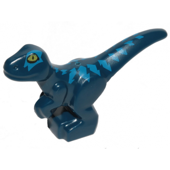 LEGO MINIFIG The Lego Movie Dinosaur, Baby, Standing with Blue Markings and Yellow Eyes